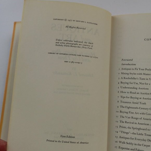 Antiques And Art: How to Know, Buy and Use Them by Howard L. Katzander Hardcover - Picture 9 of 16
